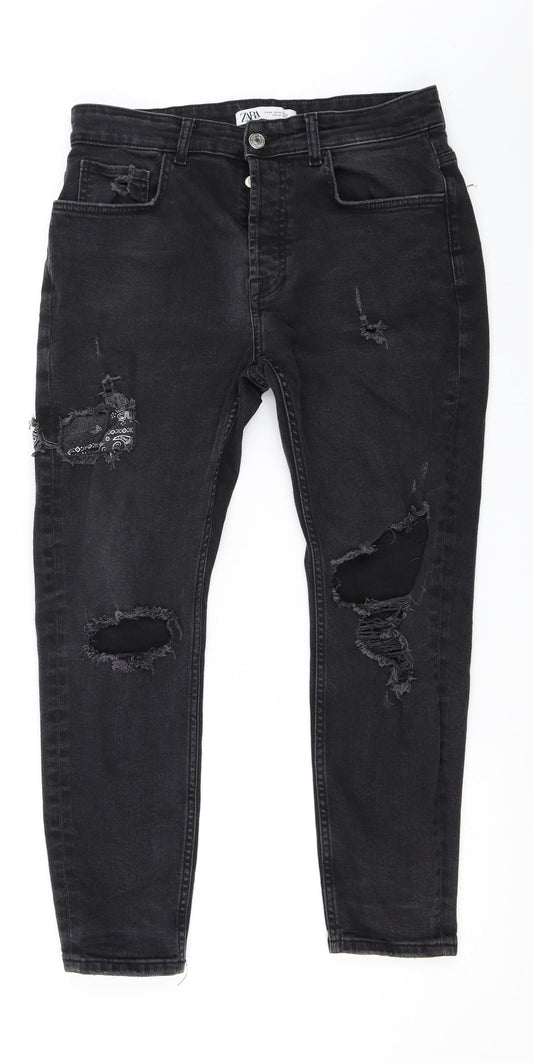 Zara Womens Black   Skinny Jeans Size 32 in L26 in