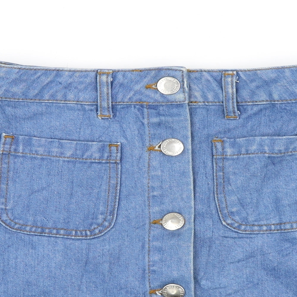 Miss Selfridge Womens Blue   A-Line Skirt Size 6