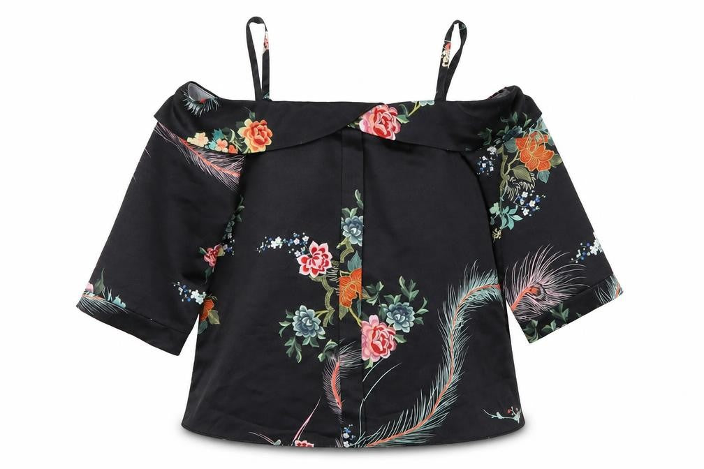 Womens UK Size 8 River Island Black Basic Blouse