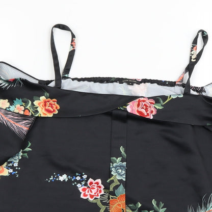 Womens UK Size 8 River Island Black Basic Blouse
