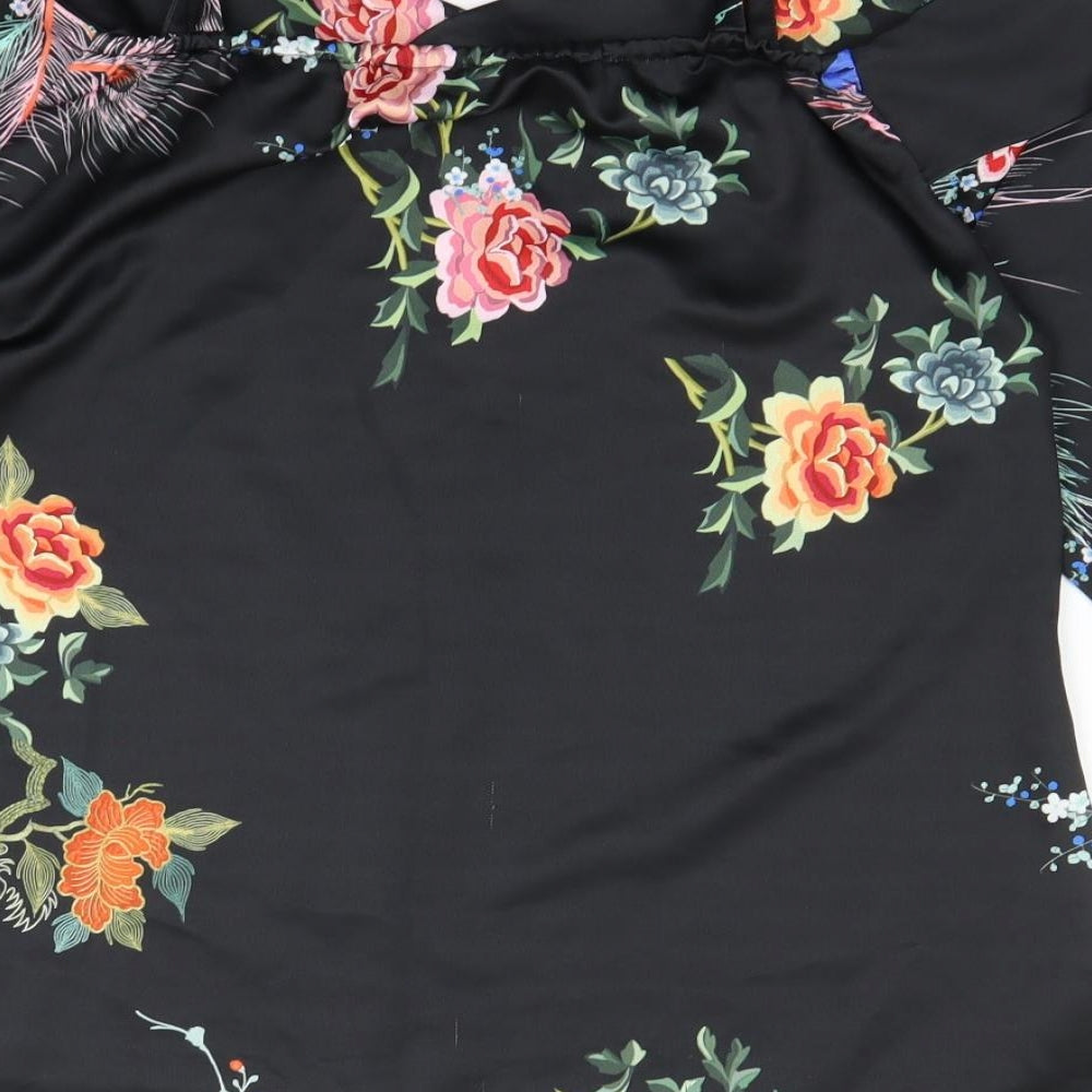 Womens UK Size 8 River Island Black Basic Blouse