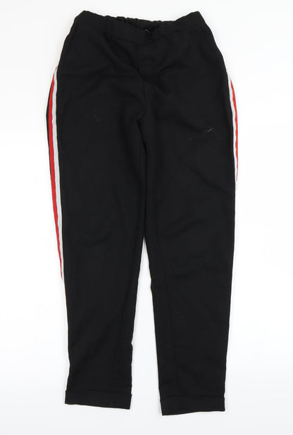 New Look Womens Black Striped  Trousers  Size 8 L28 in