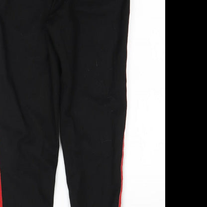 New Look Womens Black Striped  Trousers  Size 8 L28 in