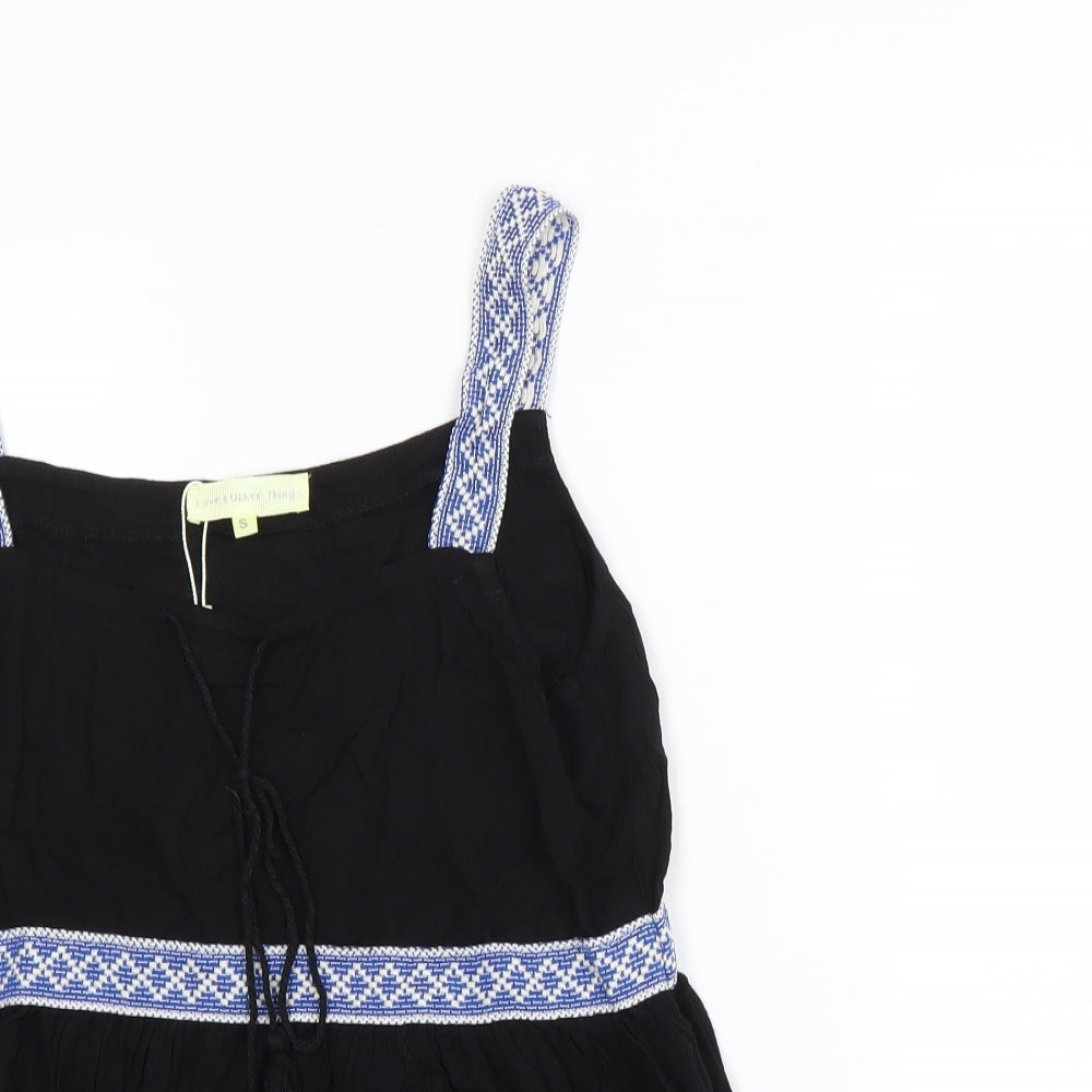 Womens UK Size S Love & Other Things Black Basic Tank