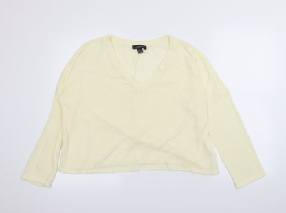 Primark Womens Yellow   Henley Jumper Size S