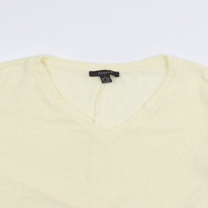 Primark Womens Yellow   Henley Jumper Size S