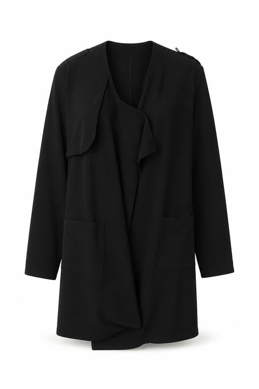 Boohoo Womens Black   Overcoat Coat Size M