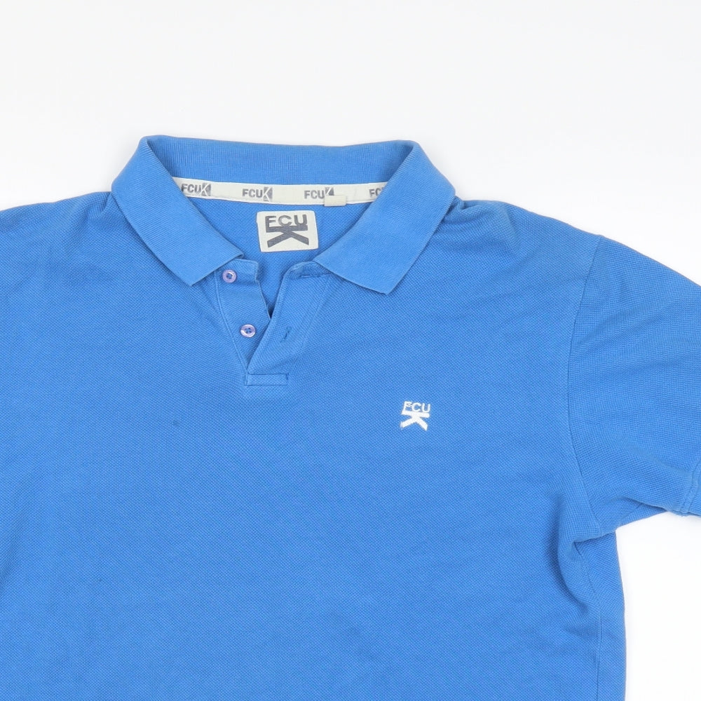 FCU Mens Blue    Polo Size M