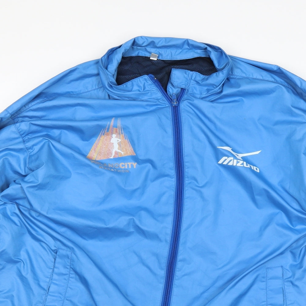 Mizuna Womens Blue   Rain Coat Coat Size L