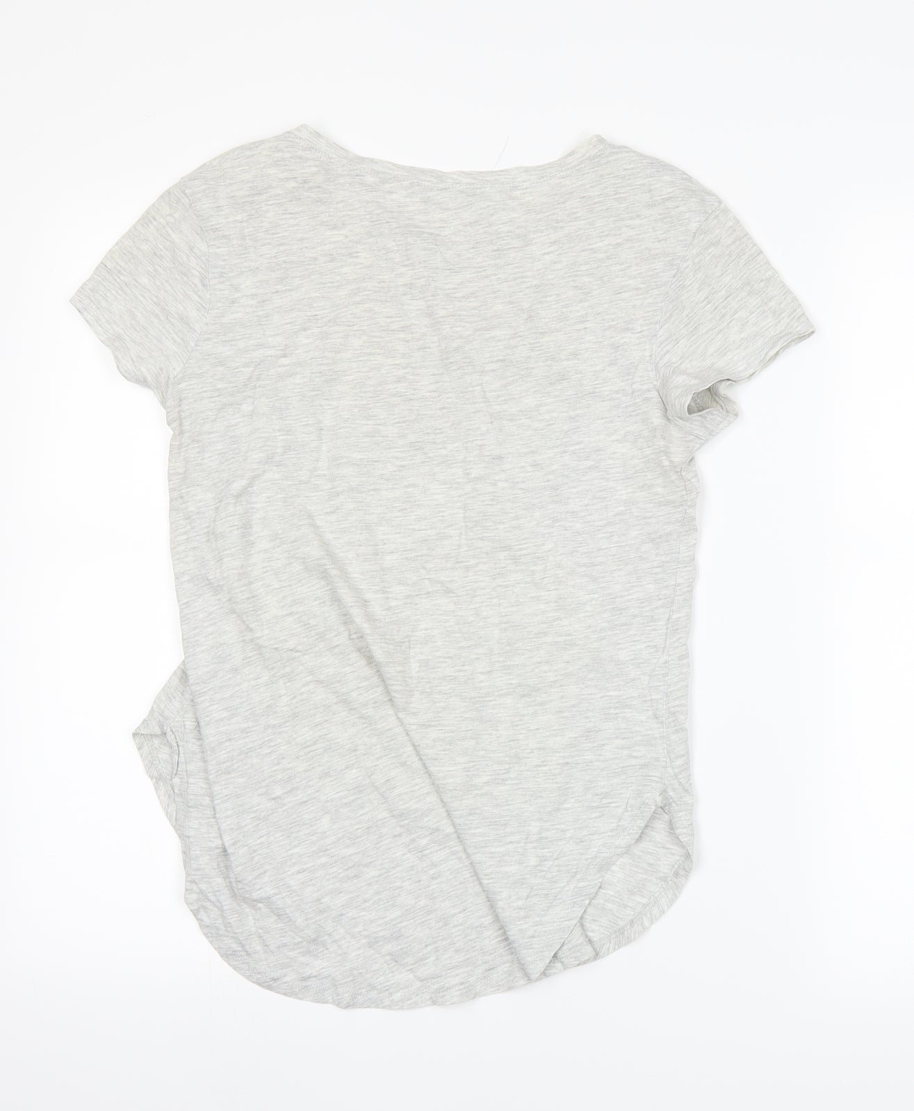 Womens UK Size S Zara Grey Basic T-Shirt