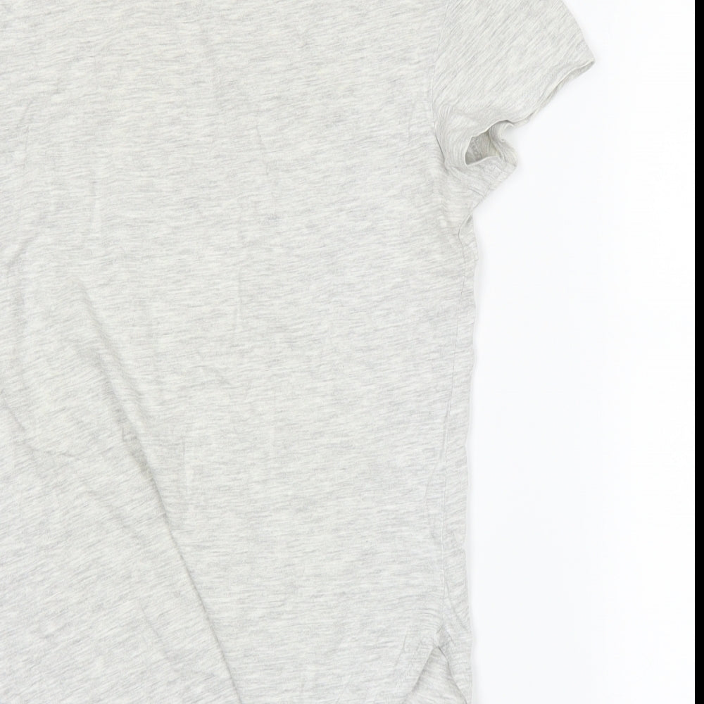 Womens UK Size S Zara Grey Basic T-Shirt