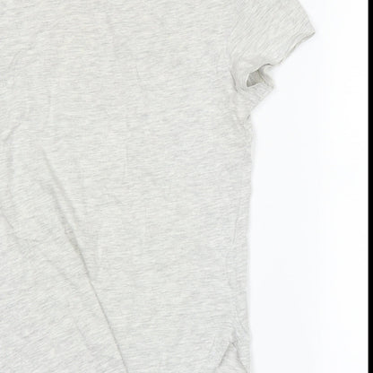 Womens UK Size S Zara Grey Basic T-Shirt