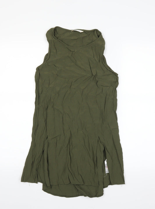 Miss Selfridge Womens Green   A-Line  Size 10