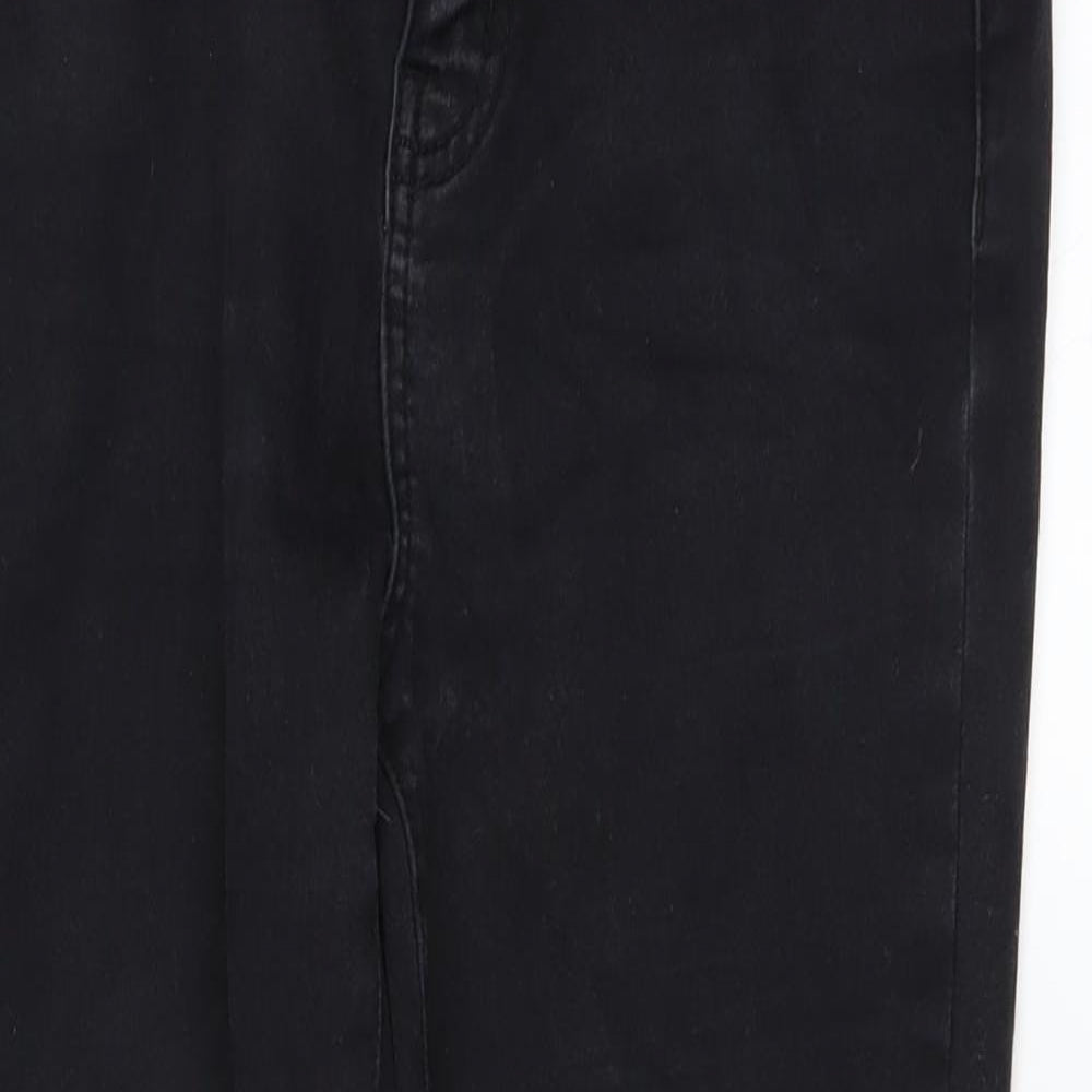 Womens UK Size 12 DENIMCO Regular Fit Skinny Black Jeans