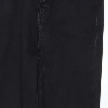 Womens UK Size 12 DENIMCO Regular Fit Skinny Black Jeans