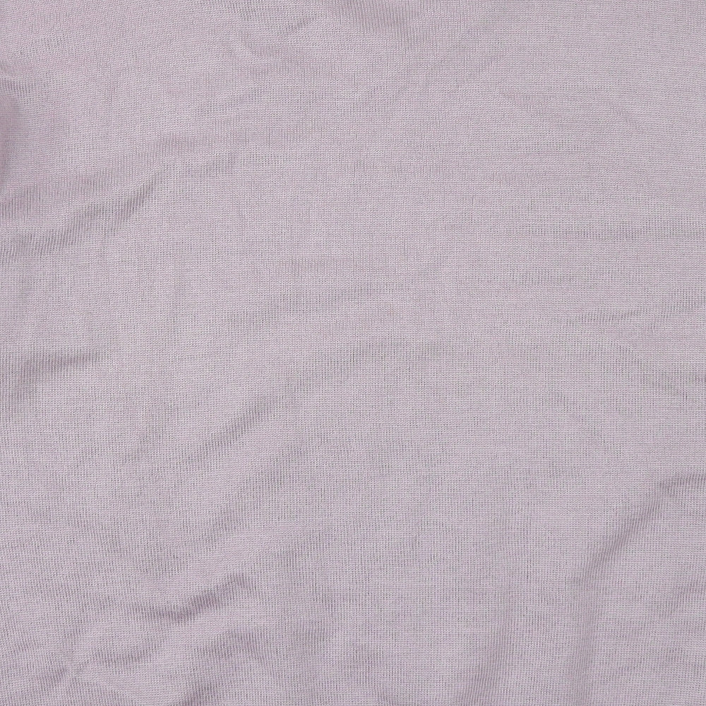 Gabicci Womens Purple Striped Knit Pullover Jumper Size XL