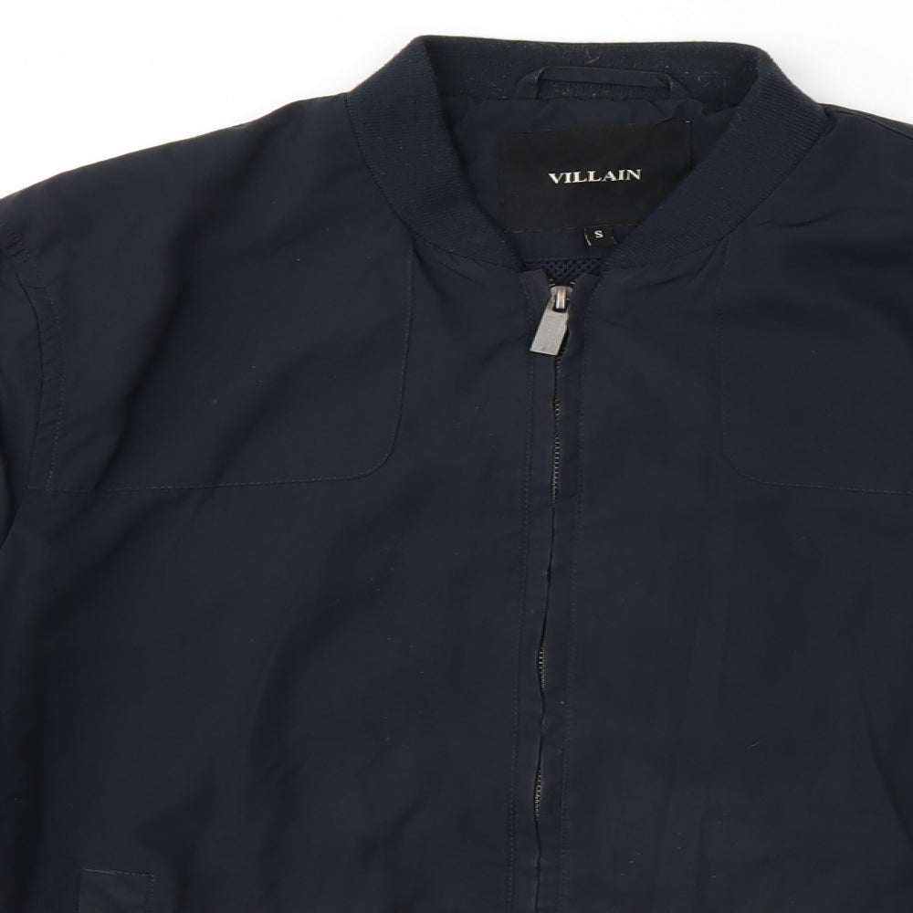 Mens UK Size S Villain Black Jacket