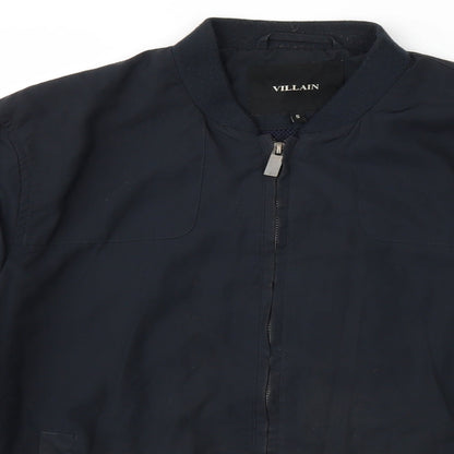 Mens UK Size S Villain Black Jacket