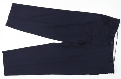 Mark and Spencer Mens Blue   Trousers  Size 18 L26 in