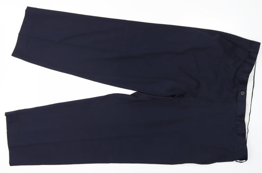 Mark and Spencer Mens Blue   Trousers  Size 18 L26 in