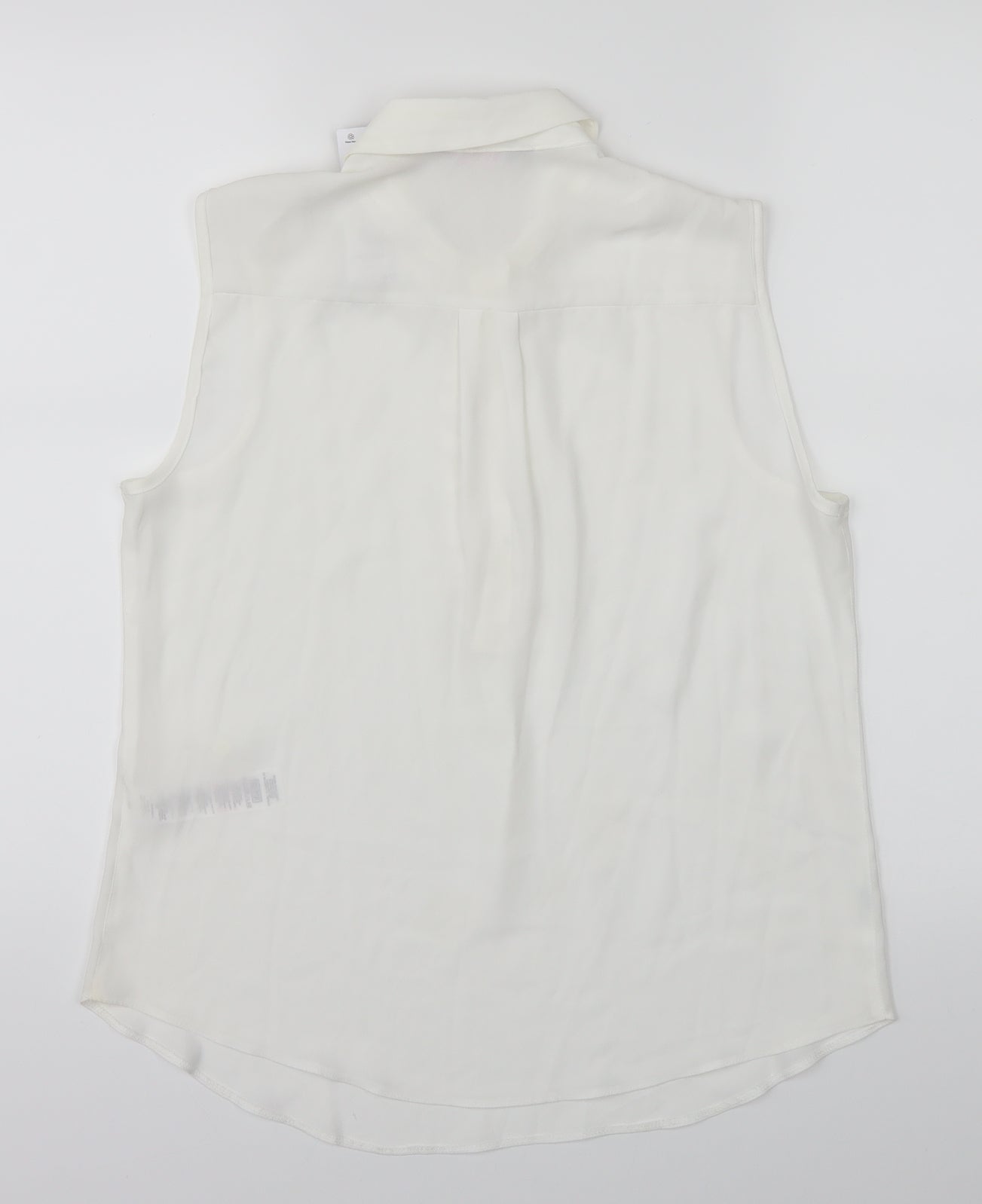 Womens UK Size 10 Dorothy Perkins White Cropped Button-Up