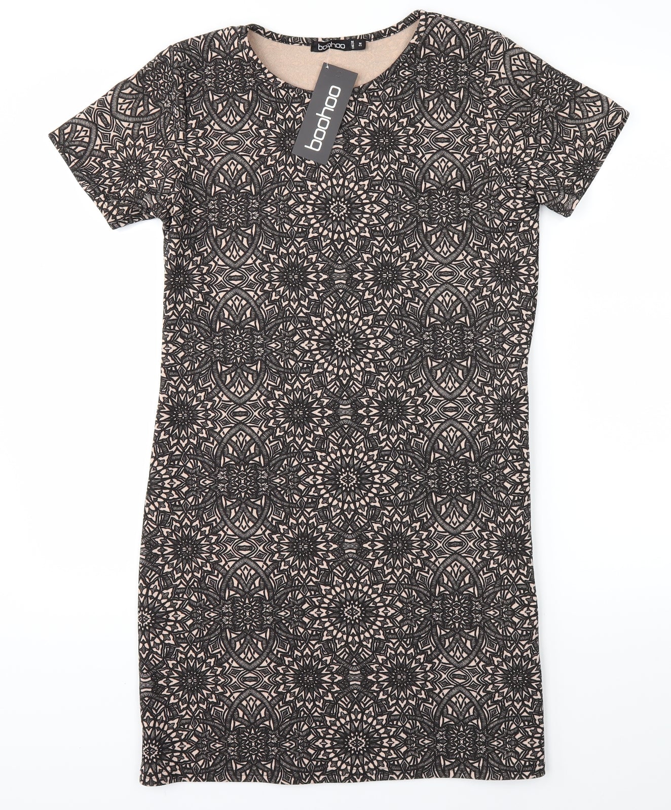 Boohoo Womens Brown Floral  Mini  Size M