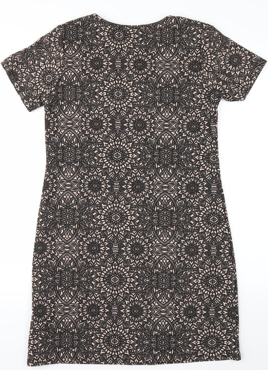 Boohoo Womens Brown Floral  Mini  Size M