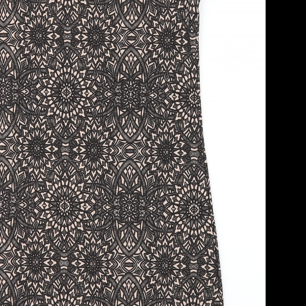 Boohoo Womens Brown Floral  Mini  Size M