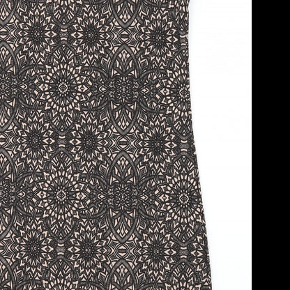 Boohoo Womens Brown Floral  Mini  Size M