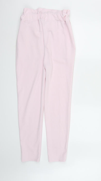 Womens UK Size 10 Misspap Regular Fit Bloomer Pink Trousers