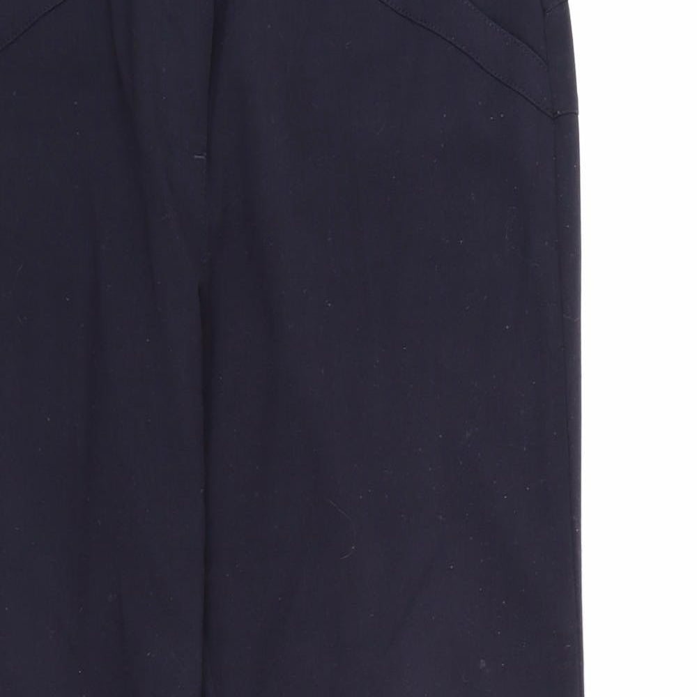 WOW Womens Blue  Rayon Trousers  Size 14 L24 in