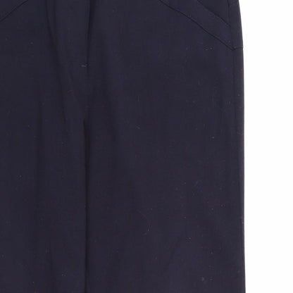 WOW Womens Blue  Rayon Trousers  Size 14 L24 in