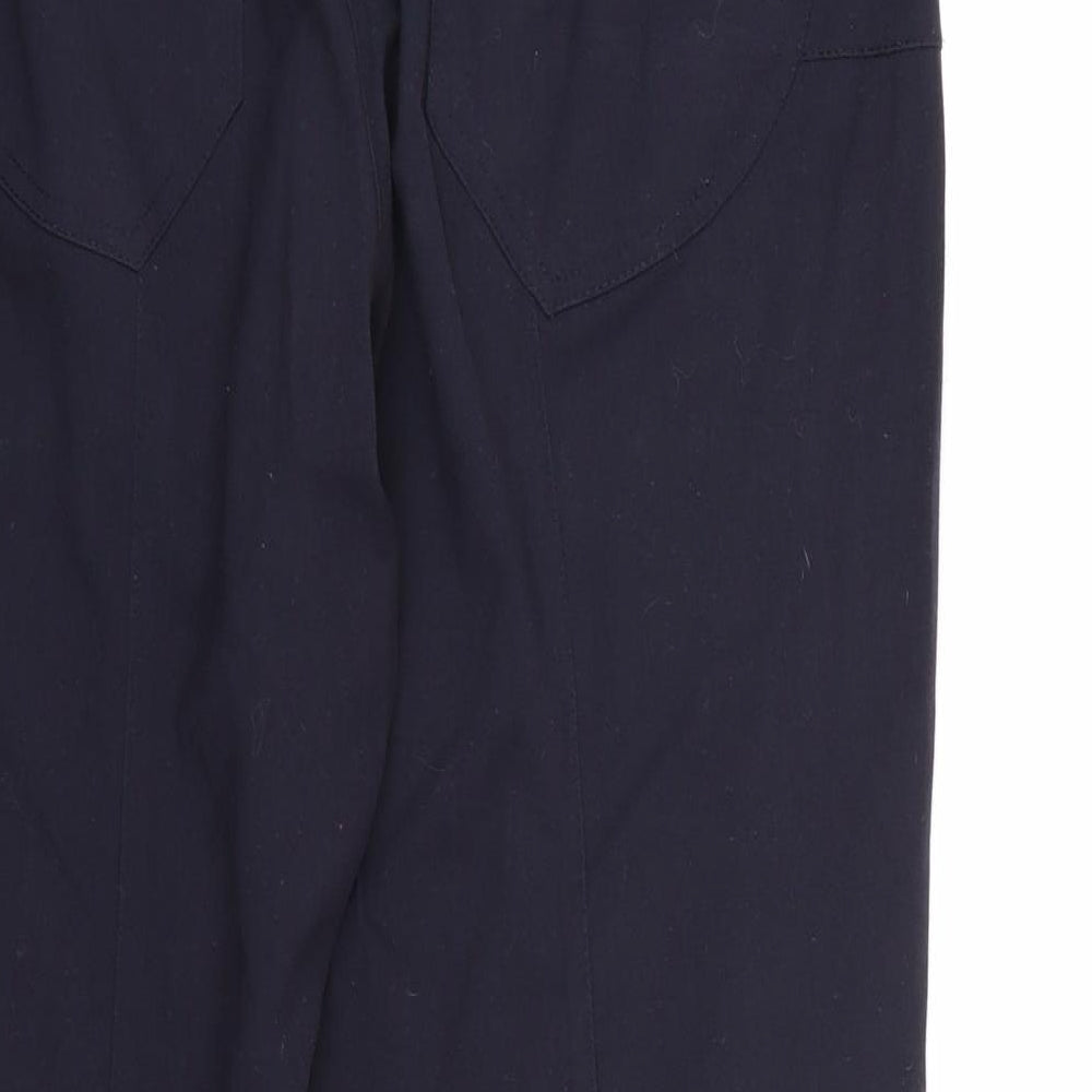 WOW Womens Blue  Rayon Trousers  Size 14 L24 in