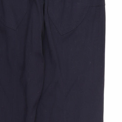 WOW Womens Blue  Rayon Trousers  Size 14 L24 in