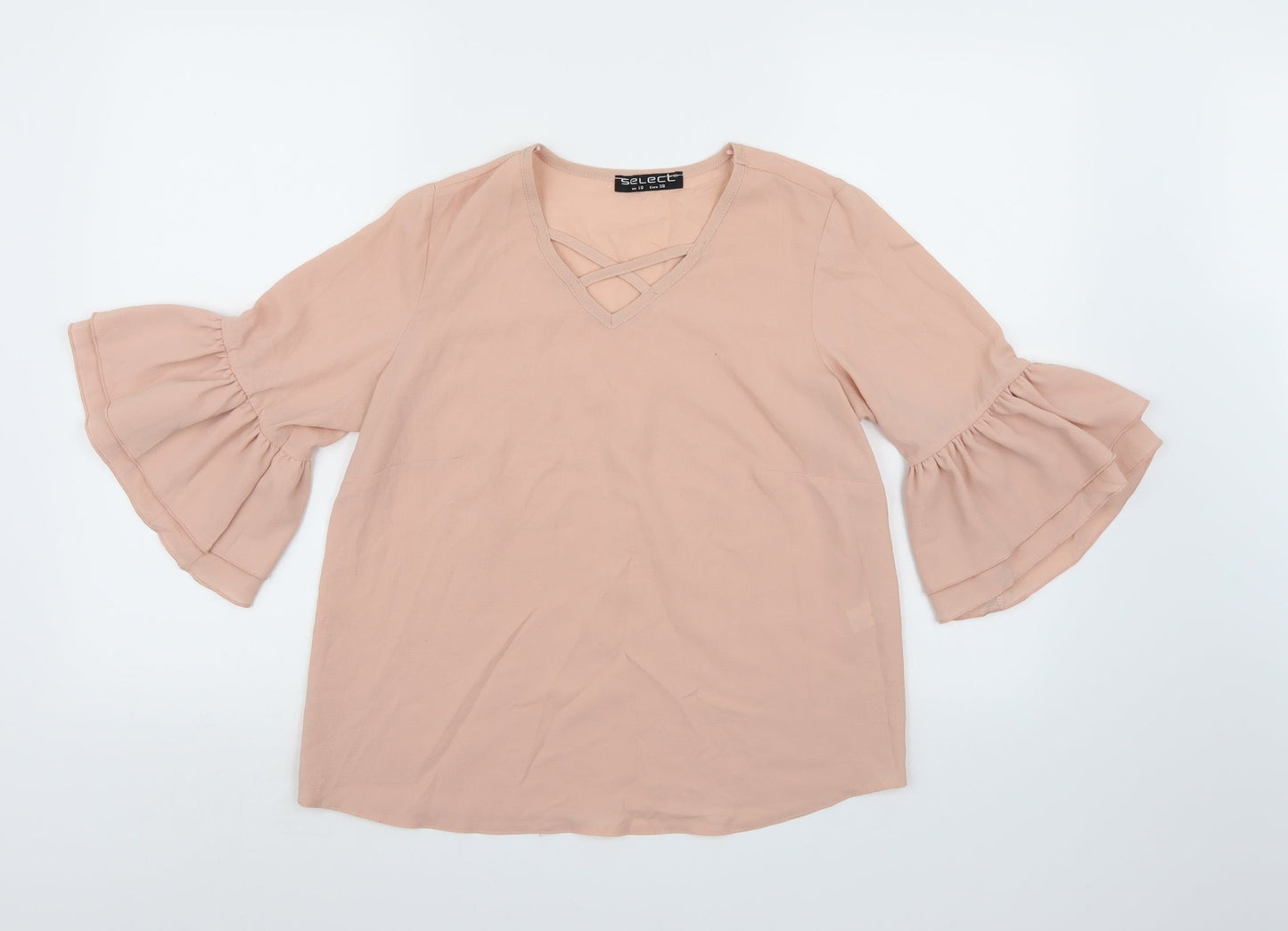 Womens UK Size 10 Select Pink Basic Blouse