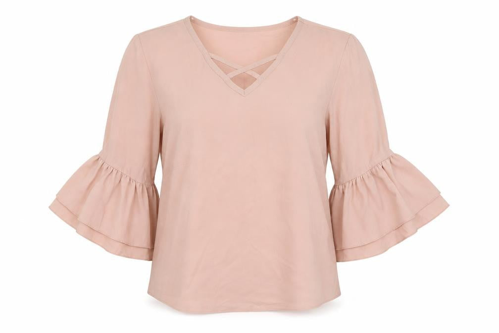 Womens UK Size 10 Select Pink Basic Blouse