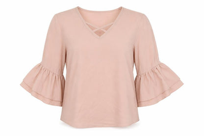 Womens UK Size 10 Select Pink Basic Blouse