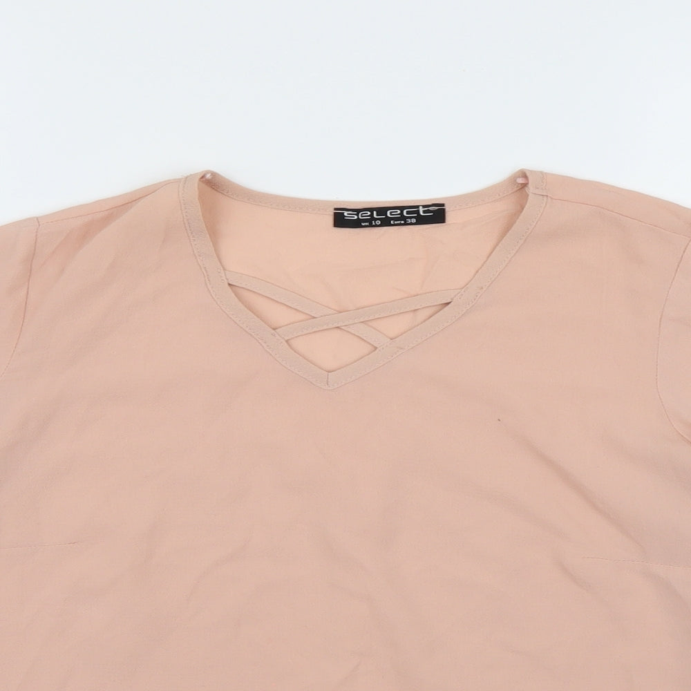 Womens UK Size 10 Select Pink Basic Blouse