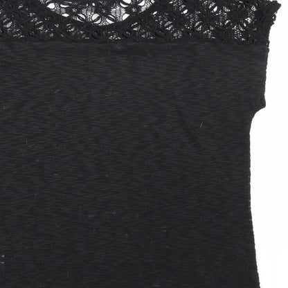 New Look Womens Black  Knit Pullover Jumper Size 12