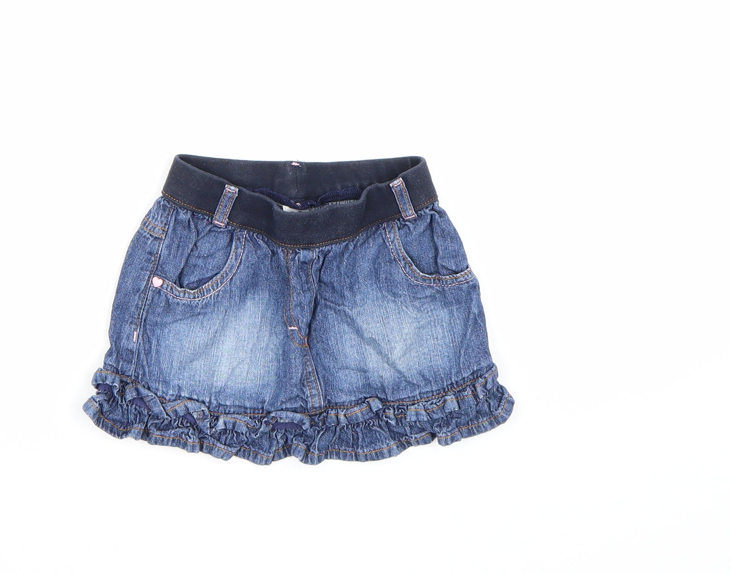 George Girls Blue  Denim A-Line Skirt Size 2-3 Years
