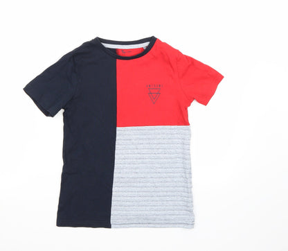 TU Boys Multicoloured Striped  Basic T-Shirt Size 8 Years