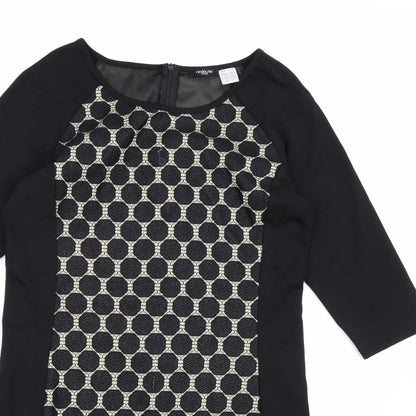 La Redoute Womens Black Polka Dot  Bodycon  Size 14