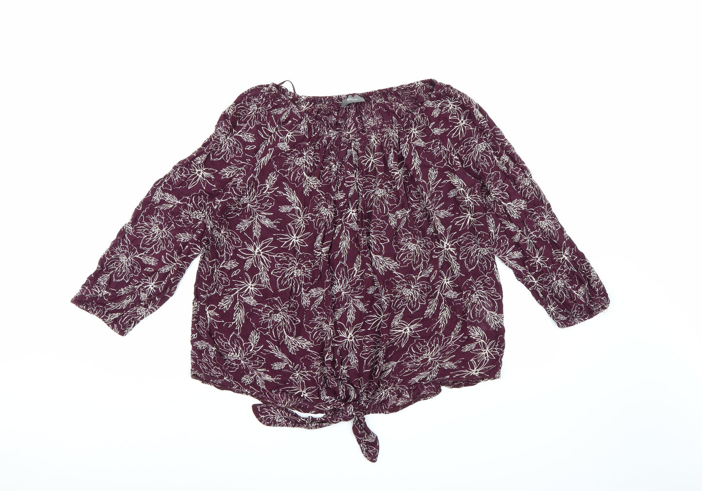 Womens UK Size 14 Yessica Purple Basic Blouse