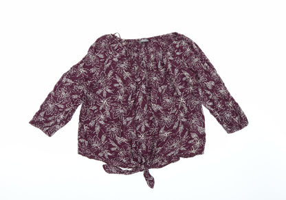 Womens UK Size 14 Yessica Purple Basic Blouse