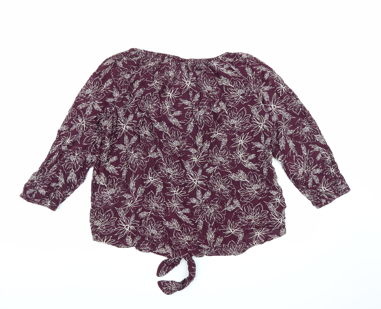 Womens UK Size 14 Yessica Purple Basic Blouse