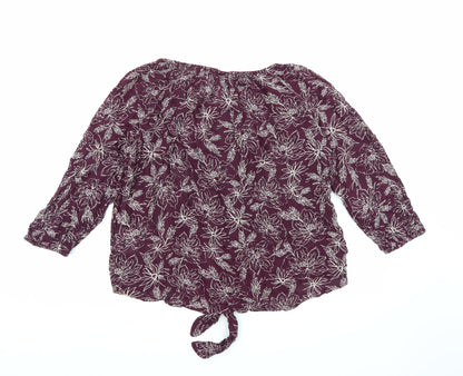 Womens UK Size 14 Yessica Purple Basic Blouse