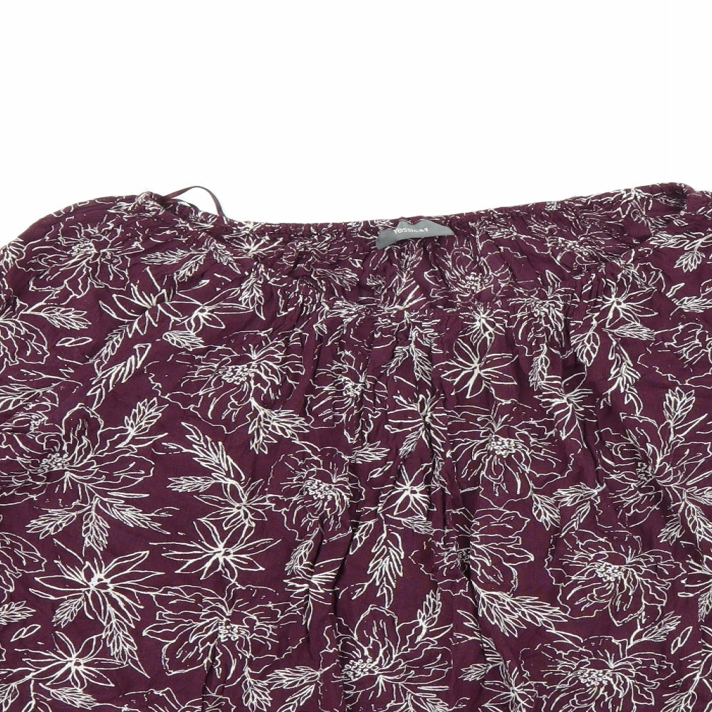 Womens UK Size 14 Yessica Purple Basic Blouse
