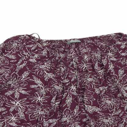 Womens UK Size 14 Yessica Purple Basic Blouse