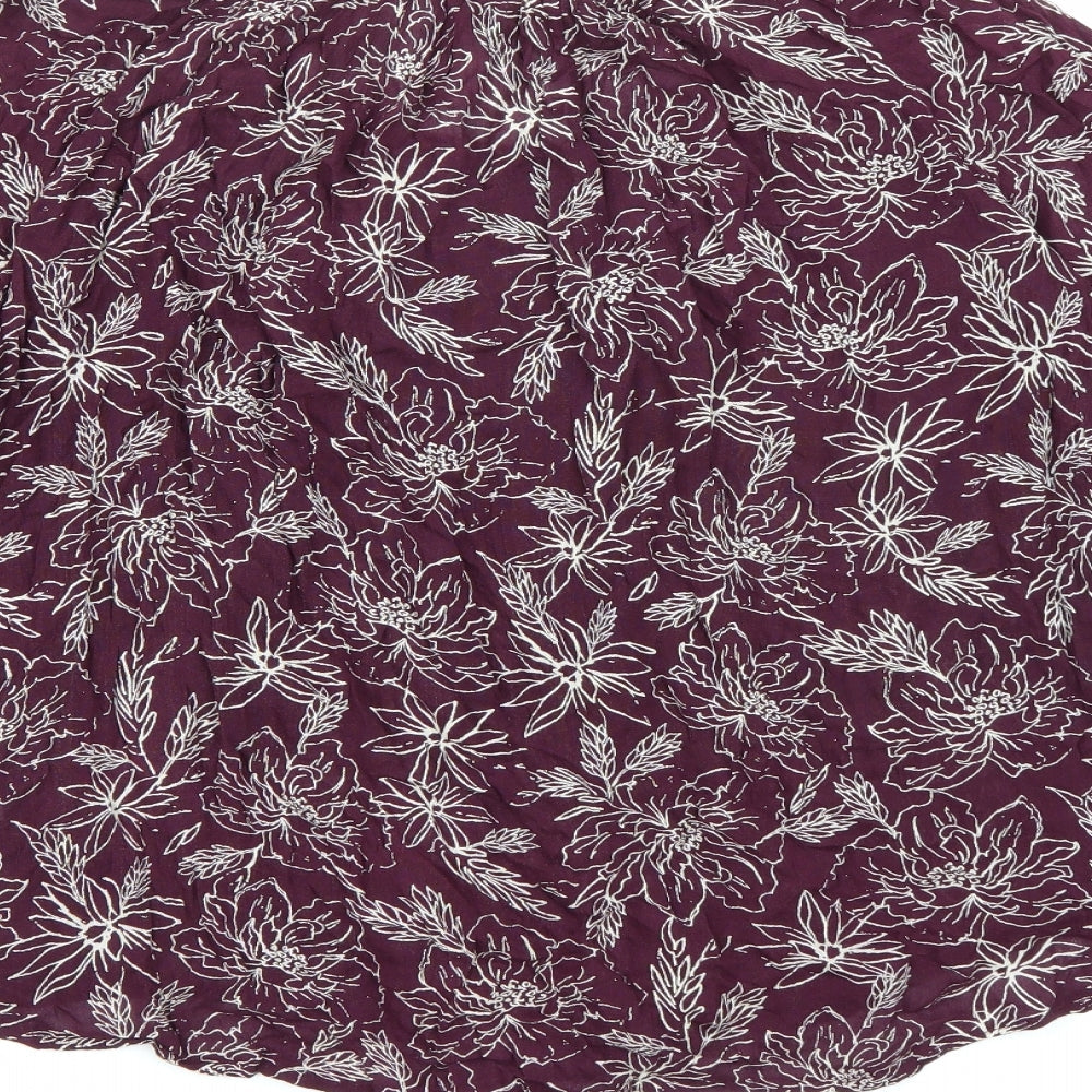 Womens UK Size 14 Yessica Purple Basic Blouse