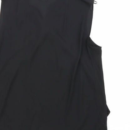 George Womens Black  Chiffon Basic Blouse Size 16